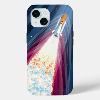 Dubbel opgestart (Space Shuttle Launch) iPhone 15 Case