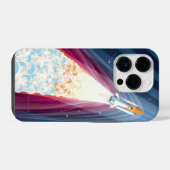 Dubbel opgestart (Space Shuttle Launch) iPhone Hoesje (Achterkant horizontaal)