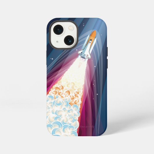 Dubbel opgestart (Space Shuttle Launch) iPhone Hoesje (Achterkant)
