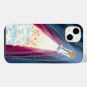 Dubbel opgestart (Space Shuttle Launch) iPhone Hoesje (Achterkant horizontaal)