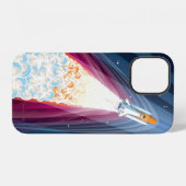 Dubbel opgestart (Space Shuttle Launch) iPhone Hoesje (Achterkant horizontaal)