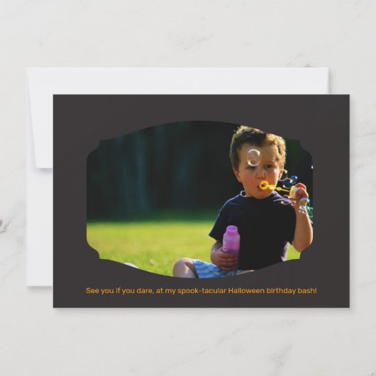 Dubbel plezier Halloween Verjaardags Bash Kostuum Kaart (Achterkant)