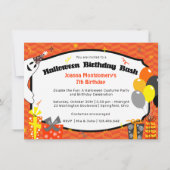 Dubbel plezier Halloween Verjaardags Bash Kostuum  Kaart (Voorkant)