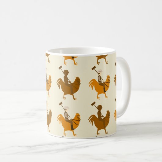 Dubbel Pollo Pattern Koffiemok (Voorkant rechts)