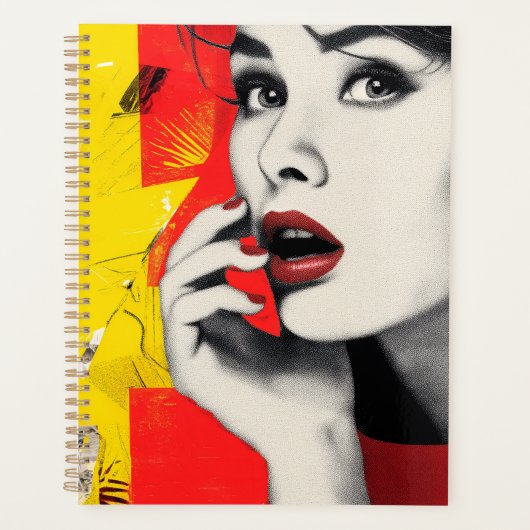 Dubbel portret in popartstijl planner (Voorkant)