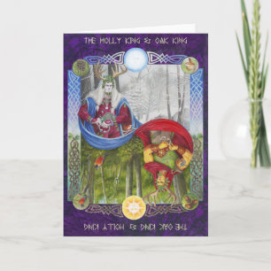 Dubbel portret van de koning van de eik en de koni kaart