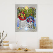 Dubbel portret van de koning van de eik en de koni poster (Keuken)