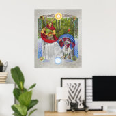 Dubbel portret van de koning van de eik en de koni poster (Thuiskantoor)