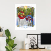 Dubbel portret van de koning van de eik en de koni poster (Thuiskantoor)