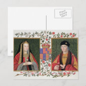 Dubbel portret van Elizabeth of York (1465-1503) a Briefkaart (Voorkant / Achterkant)