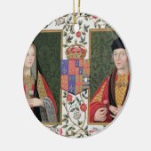 Dubbel portret van Elizabeth of York (1465-1503) a Keramisch Ornament (Links)