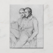 Dubbel portret van Hippolyte en Paul Flandrin Briefkaart (Voorkant)