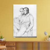 Dubbel portret van Hippolyte en Paul Flandrin Canvas Afdruk (Insitu (Woonkamer))