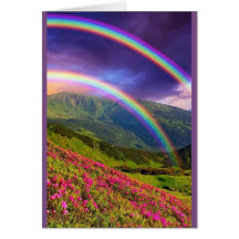 Dubbel regenbooglandschap