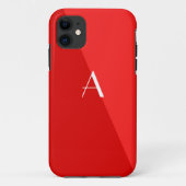 Dubbel Rood Monogram iPhone 5 Hoesje (Achterkant)