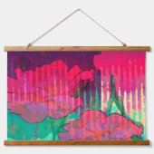 Dubbel Roos abstract ontwerp Hangend Wandkleed (Voorkant)