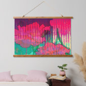 Dubbel Roos abstract ontwerp Hangend Wandkleed (Slaapkamer)
