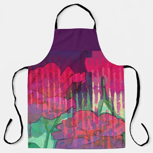 Dubbel Roos abstract ontwerp Schort (Voorkant)