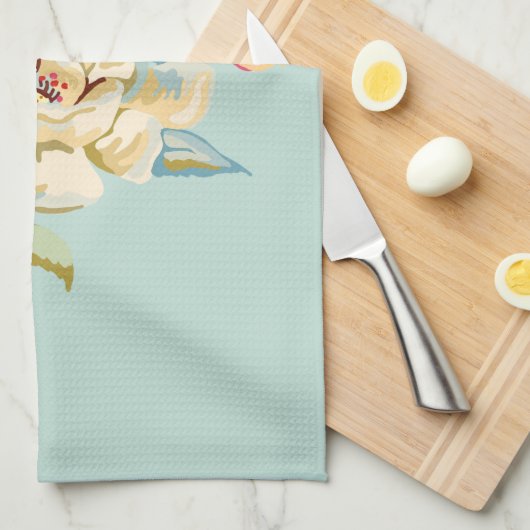 Dubbel Roos Robin's Egg Blue Kitchen Towel Theedoek (Quarter Fold)