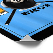 Dubbel schot 8 bal poster (Hoek)