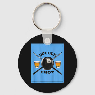 Dubbel schot 8 bal sleutelhanger