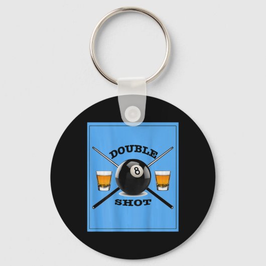 Dubbel schot 8 bal sleutelhanger (Voorkant)