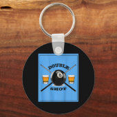 Dubbel schot 8 bal sleutelhanger (Voorkant)