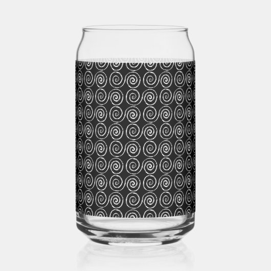 Dubbel Spiraal Keltisch Patroon Blikvorm Glas (Voorkant)