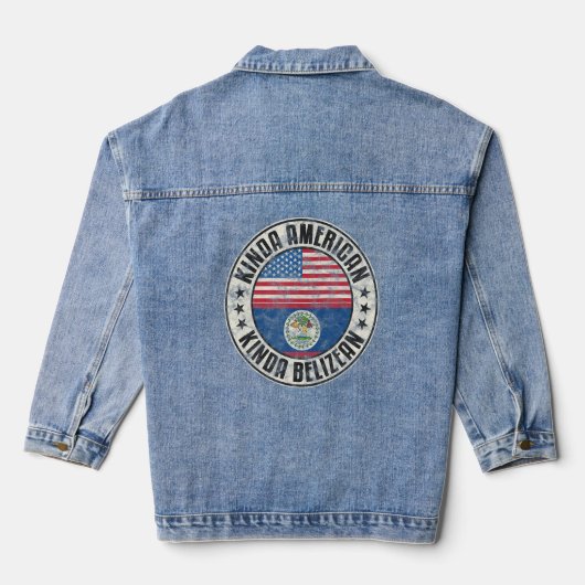 Dubbel staatsburgerschap Amerikaans Belizean Beliz Denim Jacket (Achterkant)