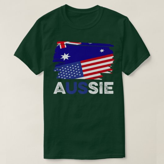 Dubbel staatsburgerschap Australië Aziatisch Ameri T-shirt (Design voorkant)