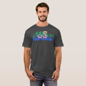 Dubbel staatsburgerschap Half Aussie Amerikaans Au T-shirt (Voorkant volledig)