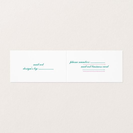 Dubbel visitekaartje (Buitenkant ongevouwen)