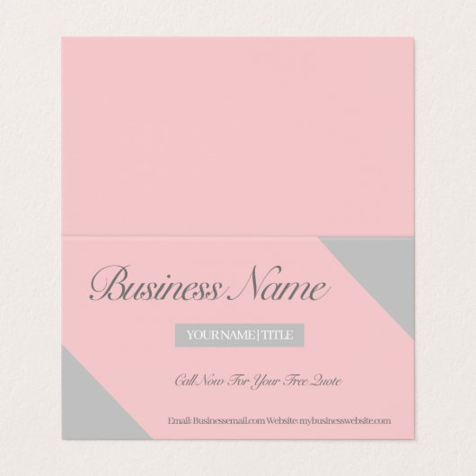 Dubbel visitekaartje (Buitenkant ongevouwen)