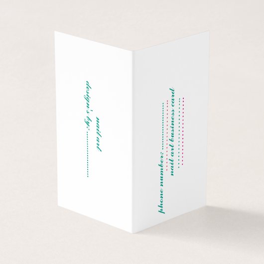 Dubbel visitekaartje (Buitenkant)