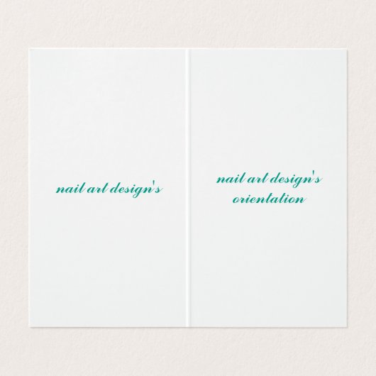 Dubbel visitekaartje (Binnenkant ongevouwen)