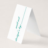 Dubbel visitekaartje (Achterkant)