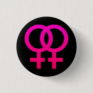 Dubbel Vrouw Ronde Button 3,2 Cm