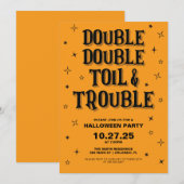 Dubbel werk en moeite Halloween Party Kaart (Voorkant / Achterkant)