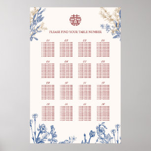 Dubbel Xi Chinees Huwelijk 16 Tafel Zitplaatsen Po Poster