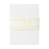 Dubbel Zachte Gele Trim - Buikband Uitnodigingen Wikkel (Achterkant Voorbeeld)