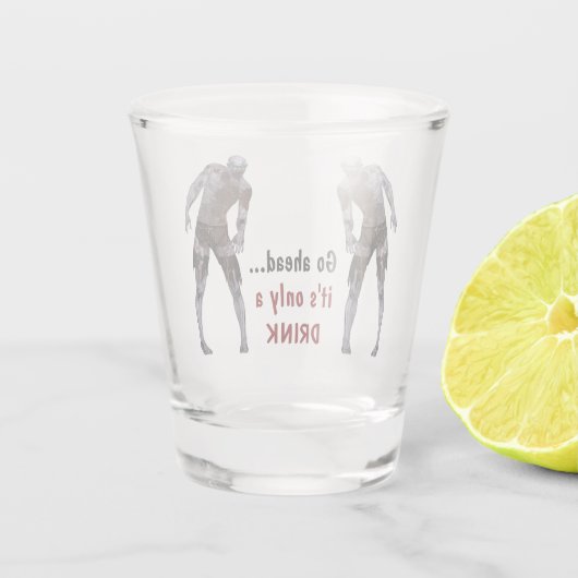Dubbel Zombie alleen een Drink-schokkende glas (Achterkant)