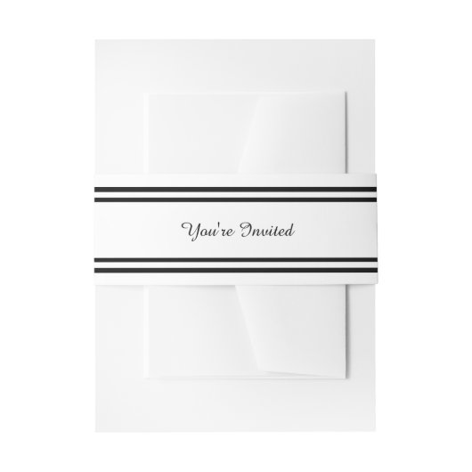 Dubbel zwart sieraad - Belly Band Uitnodigingen Wikkel (Voorkant Voorbeeld)