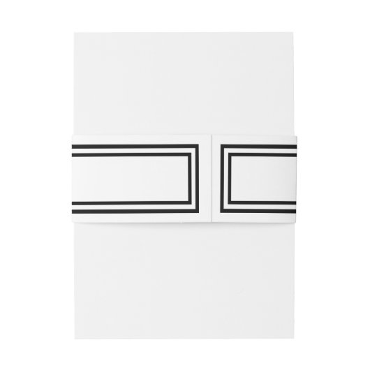 Dubbel zwart sieraad - Belly Band Uitnodigingen Wikkel (Achterkant Voorbeeld)