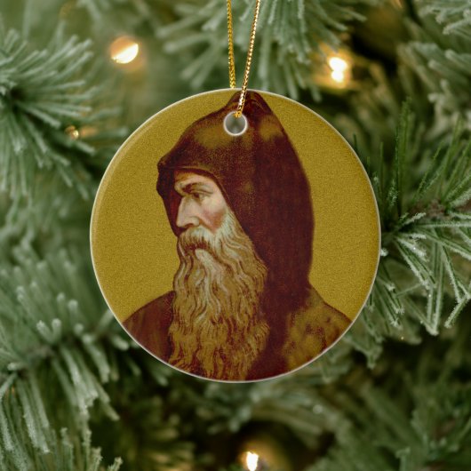 DubbelAfbeelding St. Cyril de Monk (M 002) keramis Keramisch Ornament (Boom)