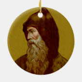 DubbelAfbeelding St. Cyril de Monk (M 002) keramis Keramisch Ornament (Achterkant)