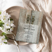 Dubbelbarndeuren Landbruiloft repesal Dinner Kaart