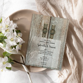 Dubbelbarndeuren Landbruiloft repesal Dinner Kaart