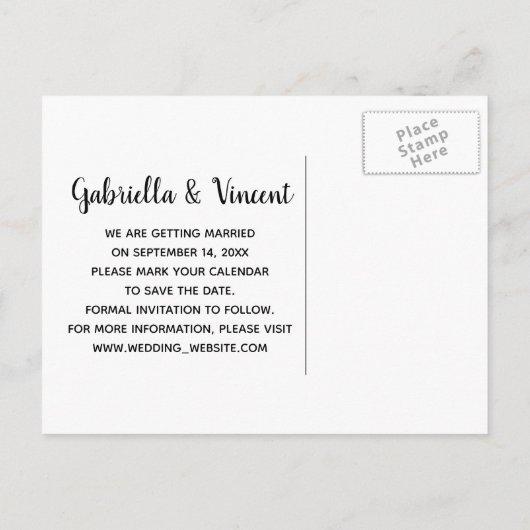 Dubbelbarndeuren Landbruiloft sparen Datum Aankondigingskaart (Achterkant)