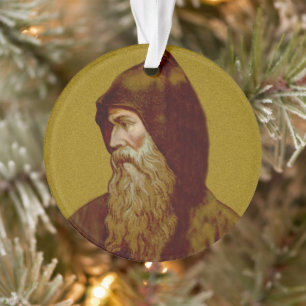 Dubbelbeeld H. Cyrillus de Monnik (M 002) Circ Acr Ornament