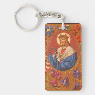 Dubbelbeeld St. Louis IX de Koning (PM 05) Sleutelhanger